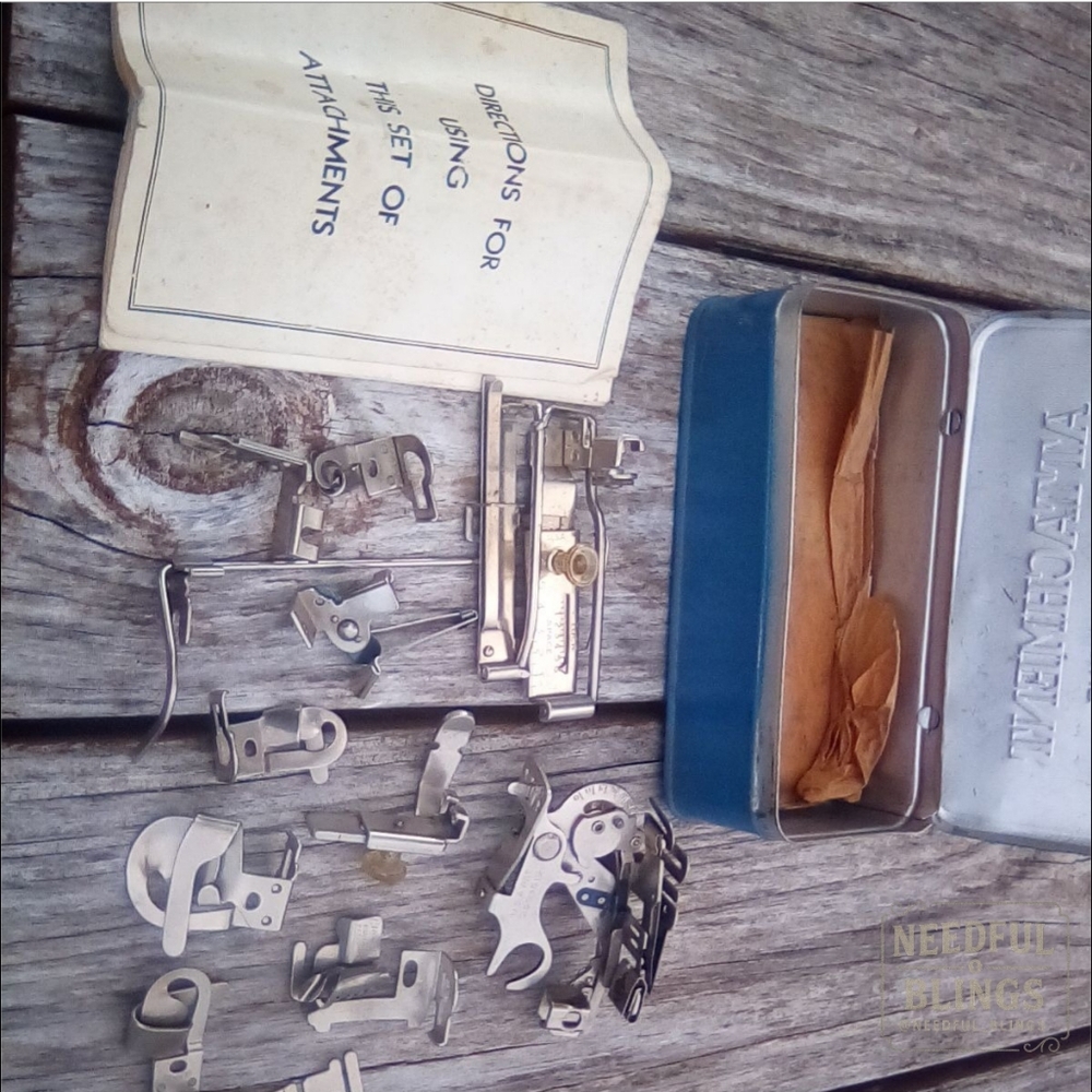 Universal 1950s Sewing Machine Attachment Set w/ Manual - Picture 6 of 8